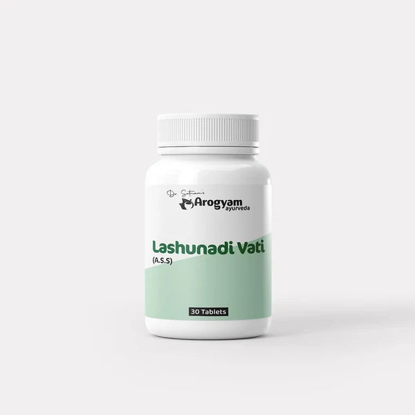Dr. Satnam’s Arogyam Ayurveda Lashunadi Vati (A.S.S, 30 Tablets) | Classical Formulated Ayurvedic Remedy for Indigestion, Gas, Abdominal Cramps & Digestive Health