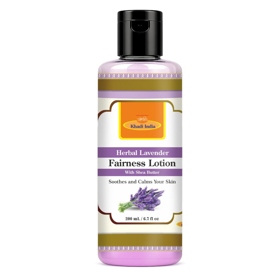 Khadi Care Herbal Lavender Fairness Lotion with Sheabutter - 210ml