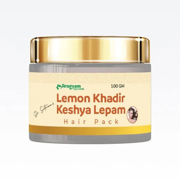 Dr. Satnam's Arogyam Ayurveda Lemon Khadir Keshya Lepam Hair Pack (100g)