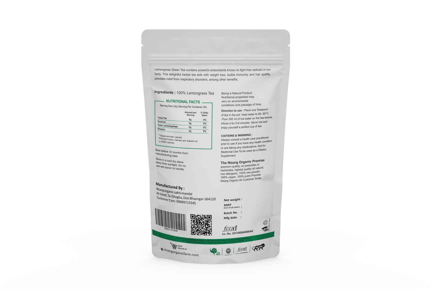 Nisarg Organic Farm Lemon Grass Tea