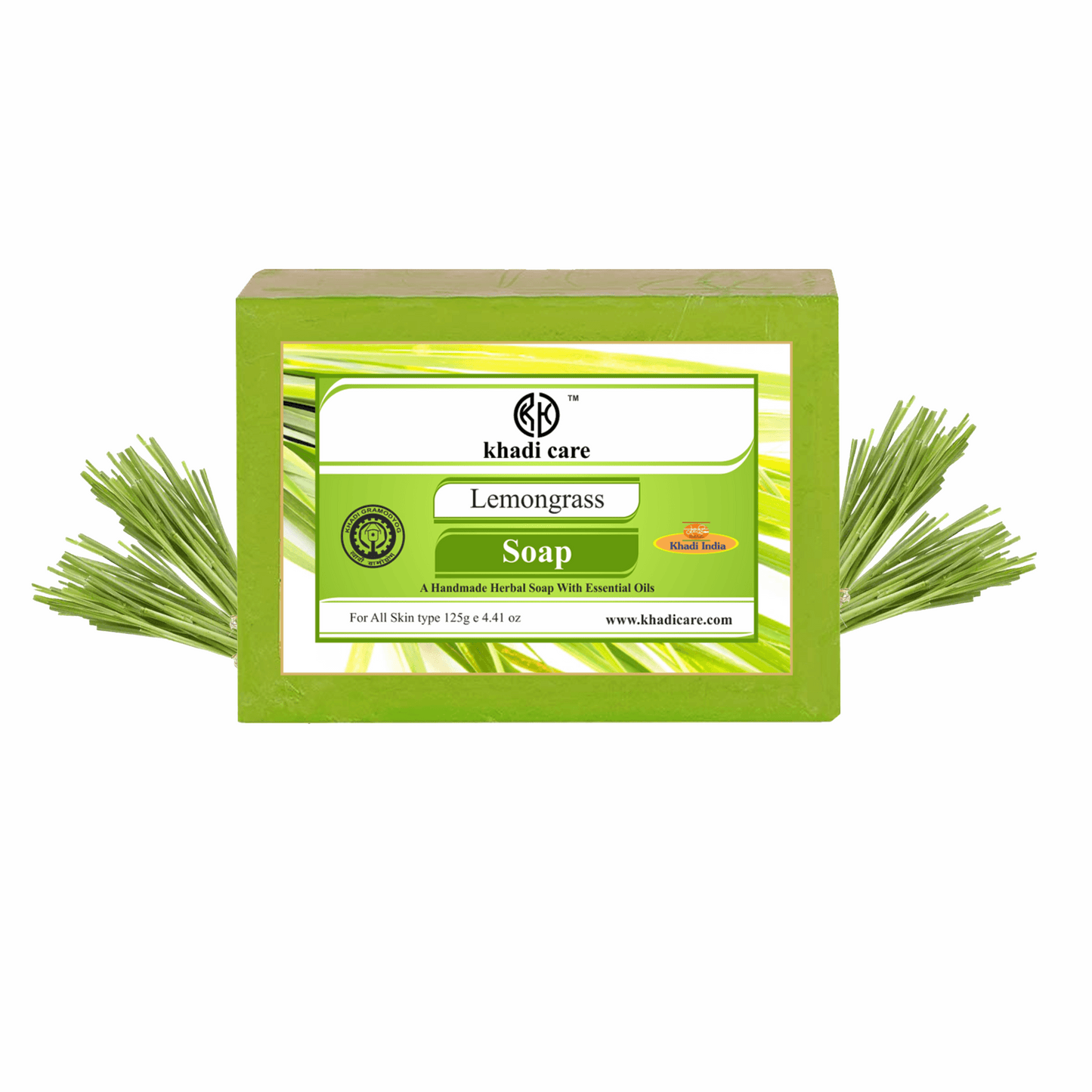 Khadi Care Herbal Lemongrass Soap - 125g