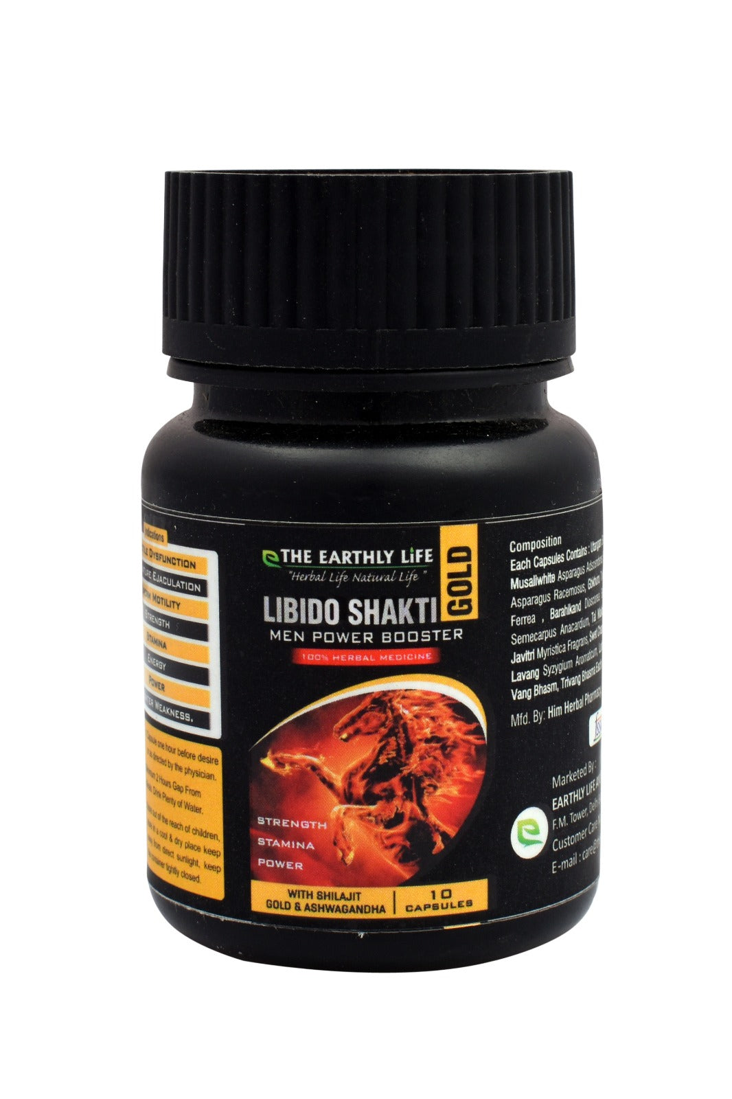 Libido Shakti Gold With Shilajit Gold & Ashwagandha 10 Capsules 100% Ayurvedic