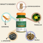 Pure Nutrition Ashwaginseng 60 Tablets | Ashwagandha & Ginseng Herbal Supplement | Stress & Energy Support