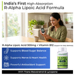 Health Veda Organics R - Alpha Lipoic Acid Capsules 300mg - Antioxidant Resilience & Cellular Defense (60 Capsules)