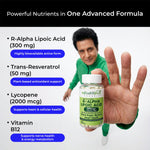 Health Veda Organics R - Alpha Lipoic Acid Capsules 300mg - Antioxidant Resilience & Cellular Defense (60 Capsules)