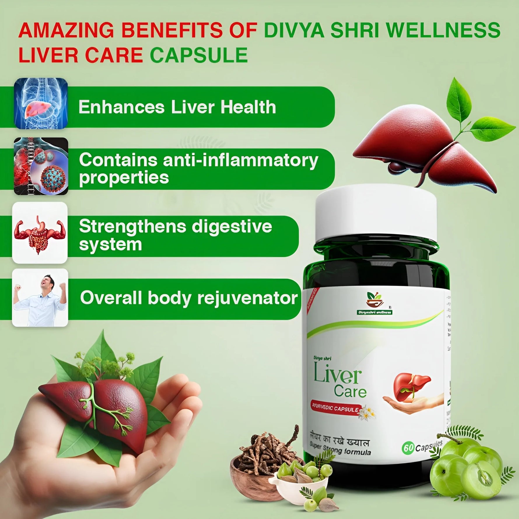 Divyashri Wellness Liver Care Capsule – Ayurvedic Medicine for Fatty Liver