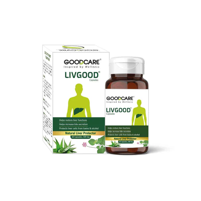 Goodcare Livgood Capsules - 60 Capsules - Ayurvedic Liver Detox & Fatty Liver Support