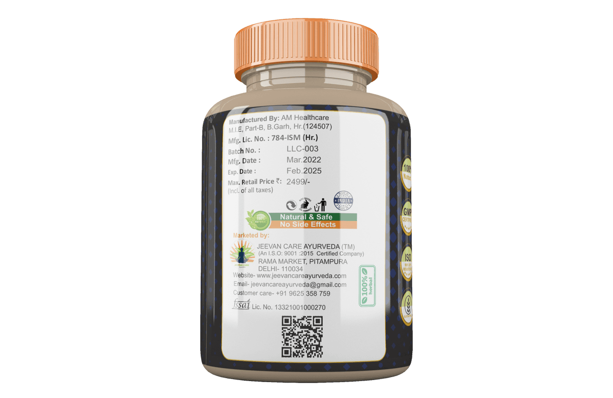 Divya Shree Long Luster Boost Testosterone Levels and Confidence | Relives Stress, Boosts Energy | Enhances Stamina | 60 Capsule Jeevan Care Ayurveda