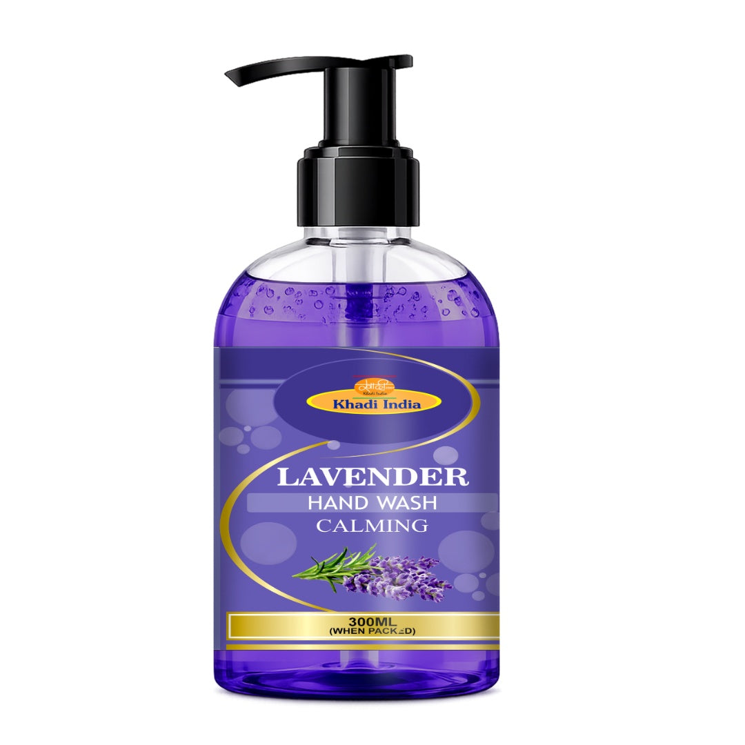 Khadi Care Herbal Kashmiri Lavender Hand Wash - 300ml Antibacterial & Calming