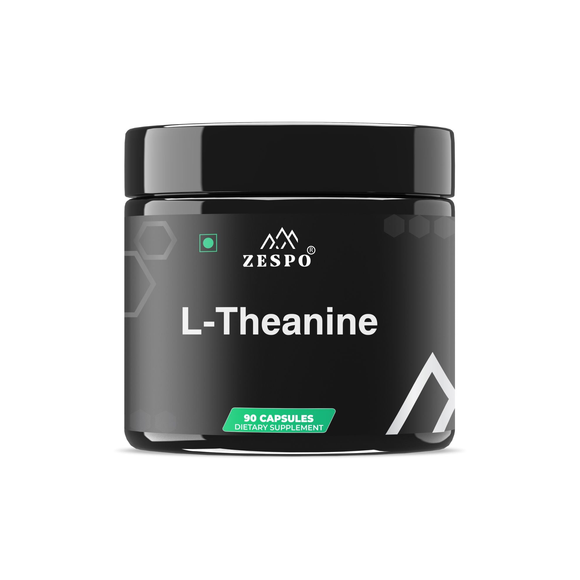 Zespo L-Theanine 200 mg | Green Tea Amino Acid | Calm Focus, Relaxation & Mental Clarity Support | 90 Vegan Capsules