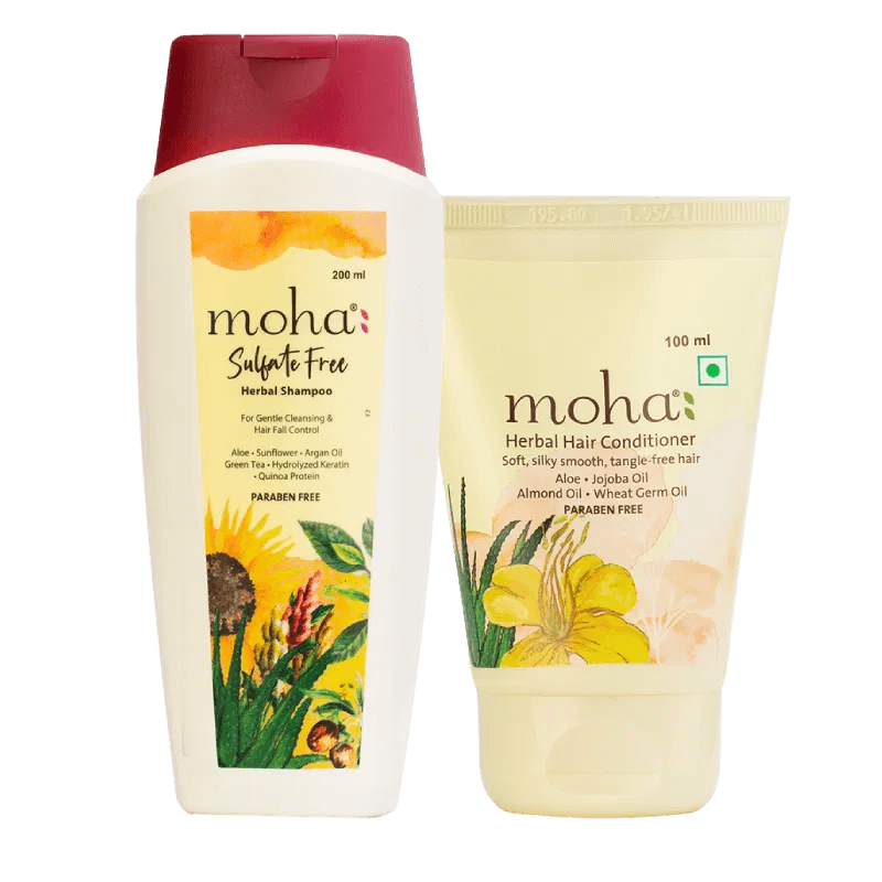 Moha Lustrous Locks Combo (Sulfate-Free Shampoo + Herbal Conditioner)