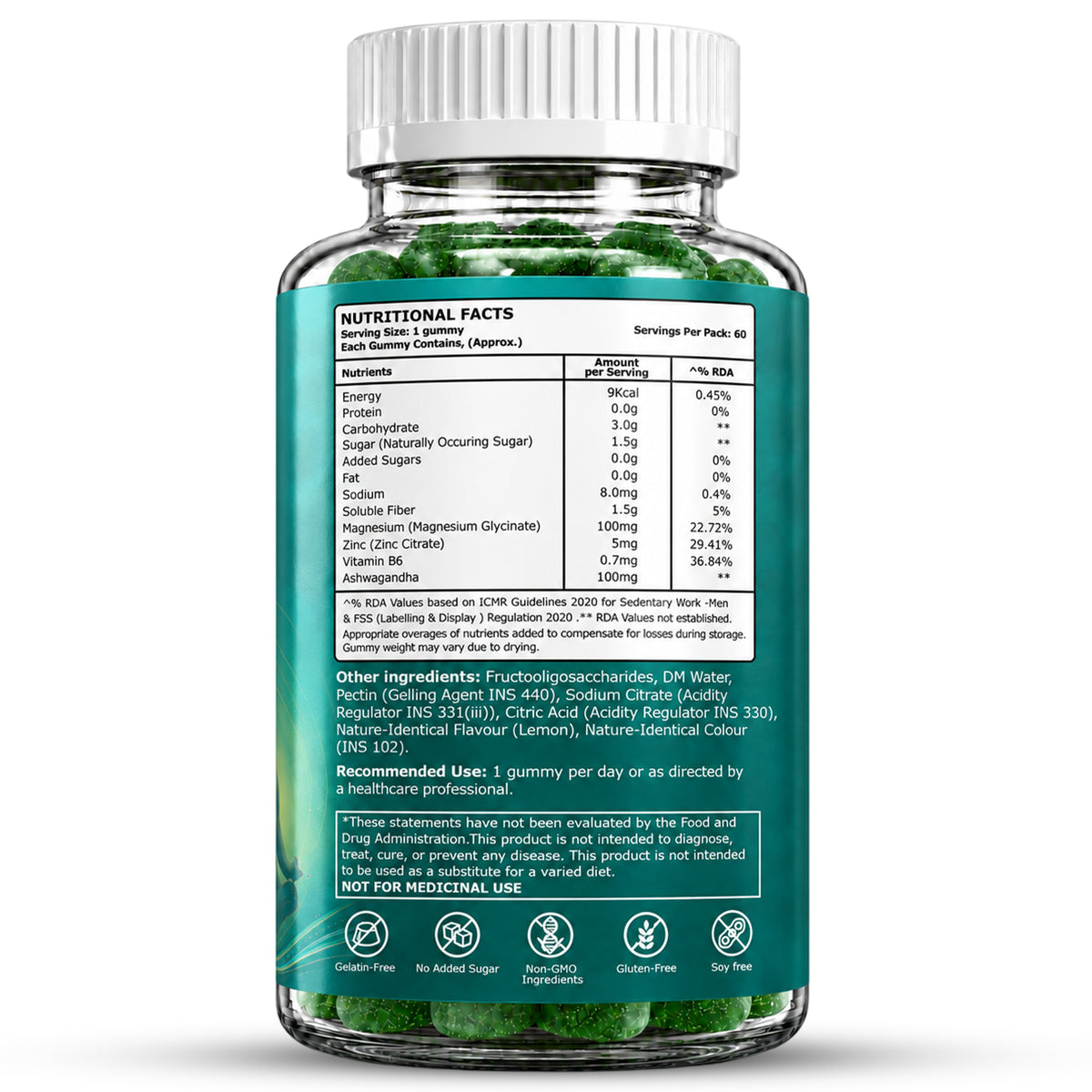 Pure Nutrition Magnesium Glycinate Gummies – 60 Gummies