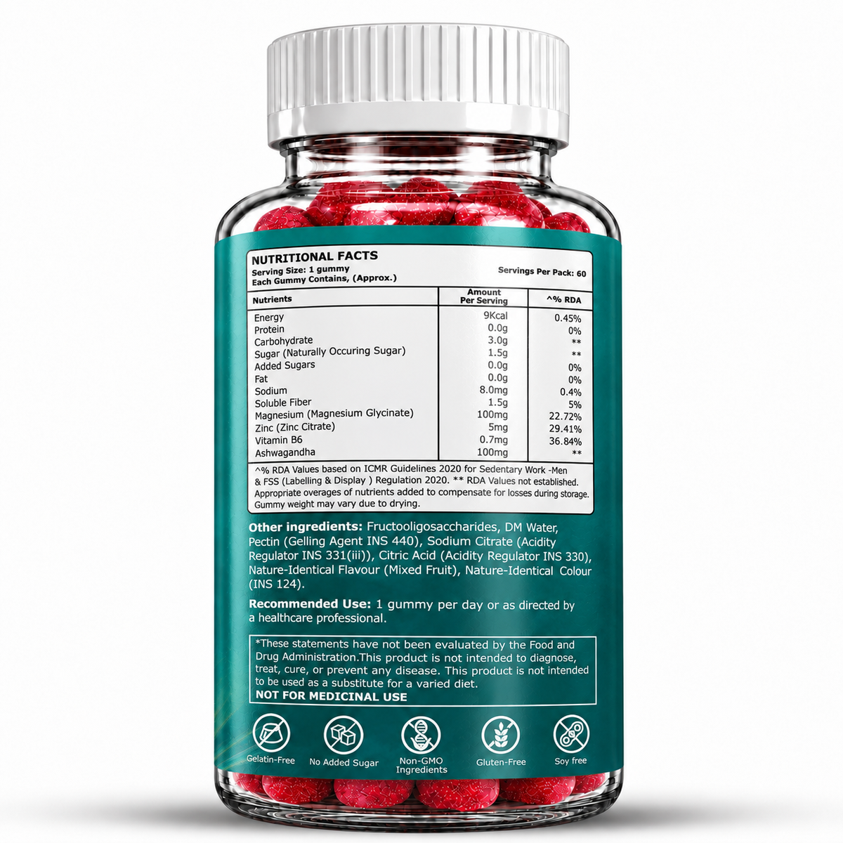 Pure Nutrition Magnesium Glycinate Gummies – 60 Gummies