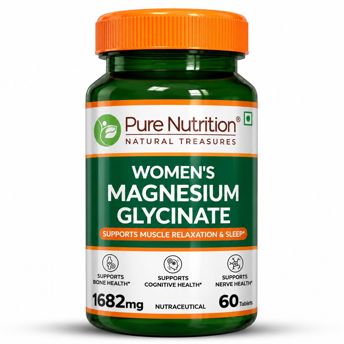 Pure Nutrition Women's Magnesium Glycinate – 1682mg | 60 Tablets