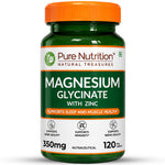 Pure Nutrition Magnesium Glycinate with Zinc 120 vegetarian tablets