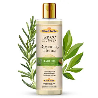 Kayee Ayurveda Pure Rosemary Hair Oil for Hair Care | Herbal Scalp & Hair Nourishing Oil for Hair Growth Support, Stronger-Looking Roots, Reduced Breakage, Improved Smoothness & Natural Hair Shine-210ML