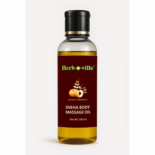 Herb-o-ville® Sneha Ayurvedic Body Massage Oil, 100 ml