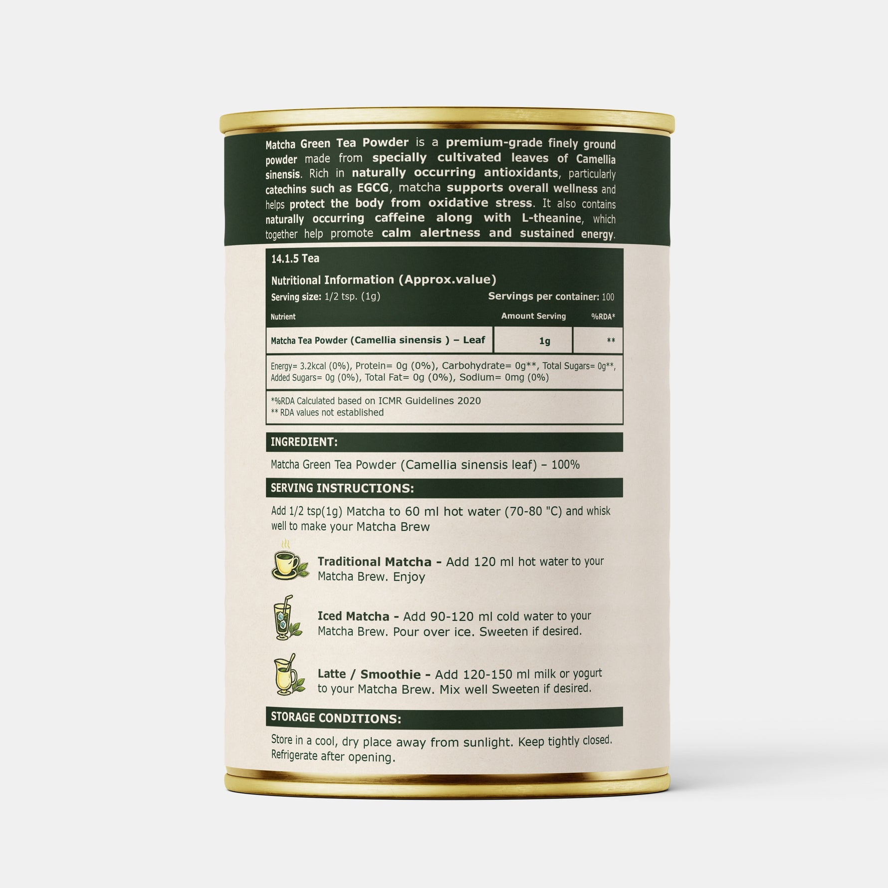 Pure Nutrition Japanese Matcha Green Tea Powder 100g | Matcha Green Tea for Weight Loss | Premium Culinary Grade Matcha for Latte, Smoothie & Baking | Smooth, Vibrant, Rich in Antioxidants | Natural Energy & Metabolism Support | Vegetarian