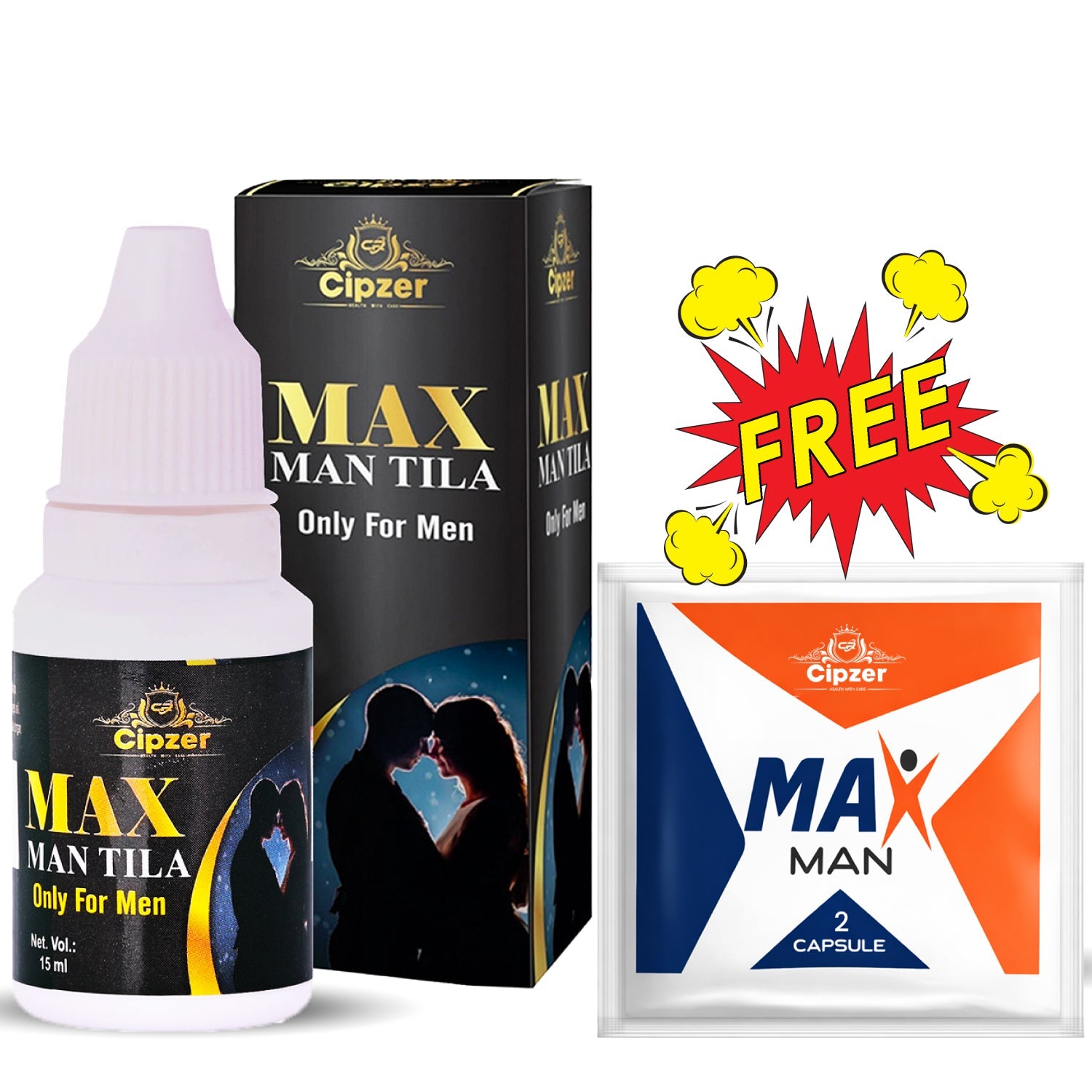 Cipzer Max Man Tila 15ml | Herbal Oil for Strong Erection, Stamina, Loose Penis & Enhanced Sexual Power