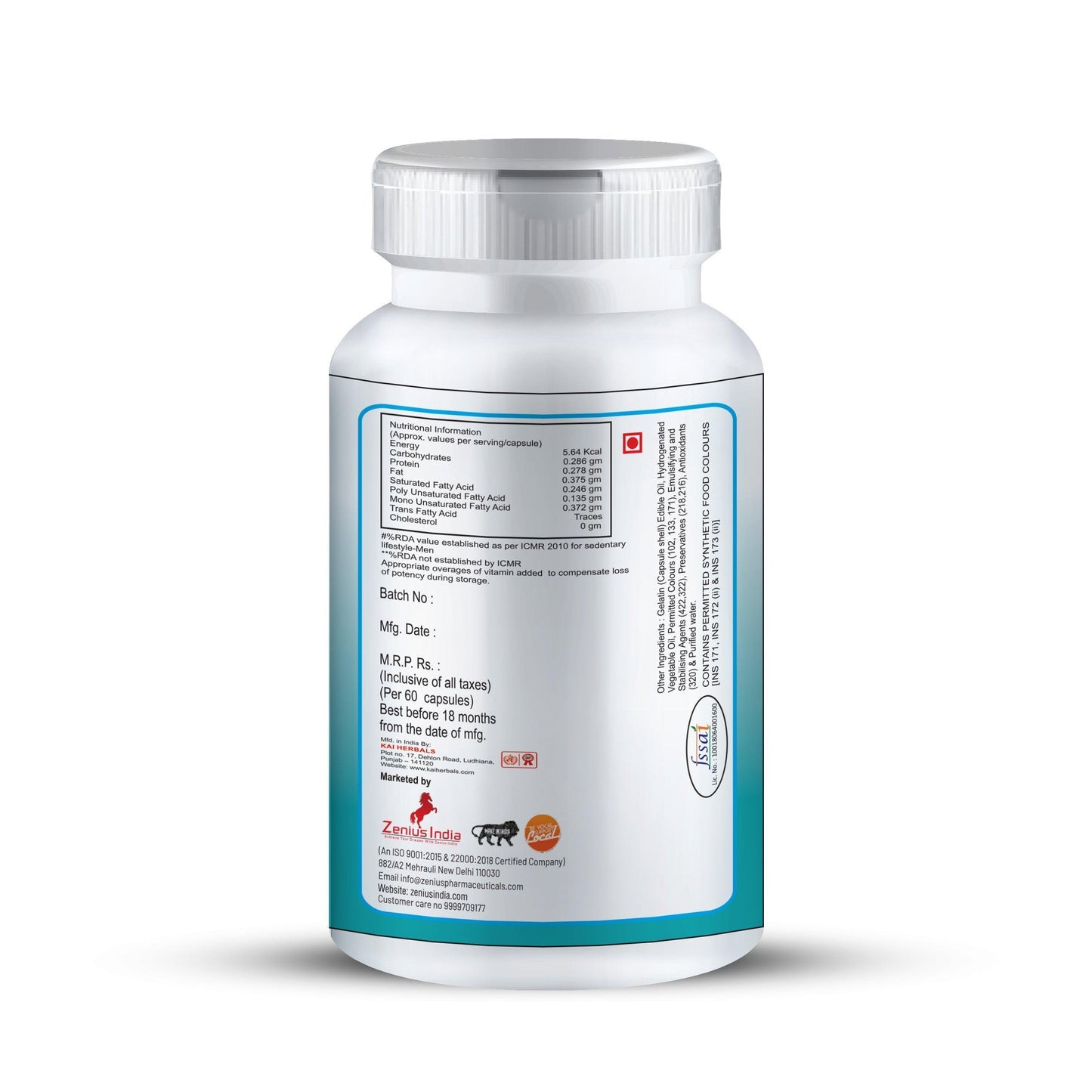 Zenius Mega Plus Capsules for Immunity Booster and Joint Care (60 Capsules)