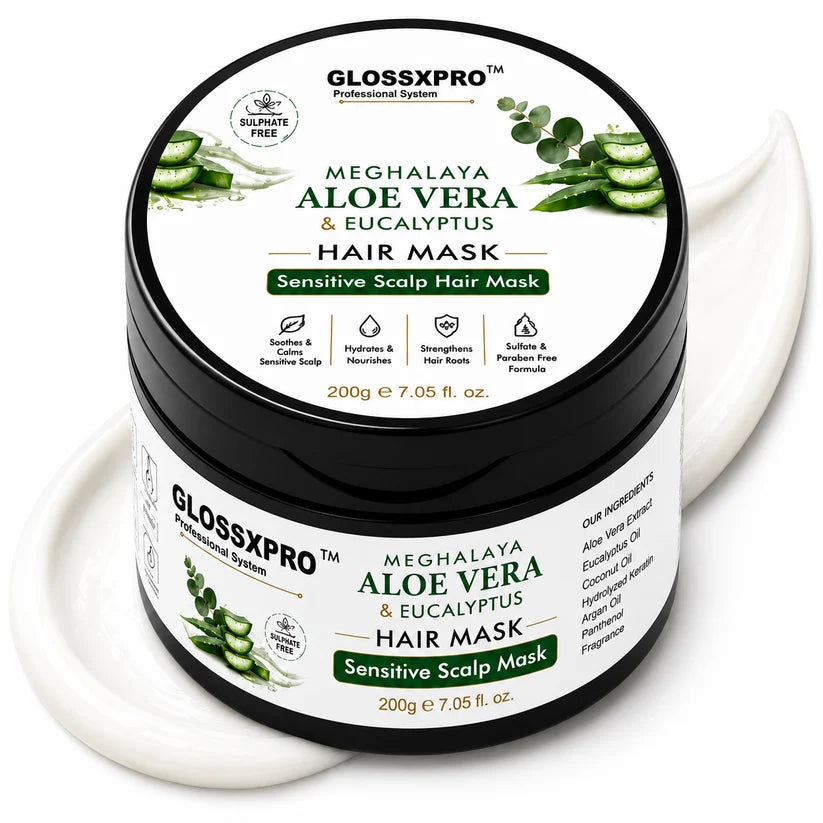 GLOSSXPRO Professional System Meghalaya Aloe Vera & Eucalyptus Hair Mask 200g