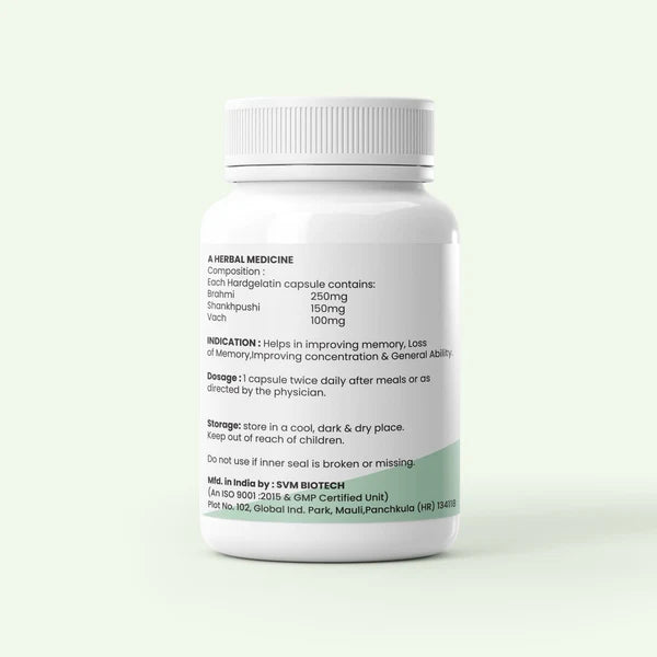 Dr. Satnam's Arogyam Ayurveda Memory Sharp 500mg Capsule (60 Each)