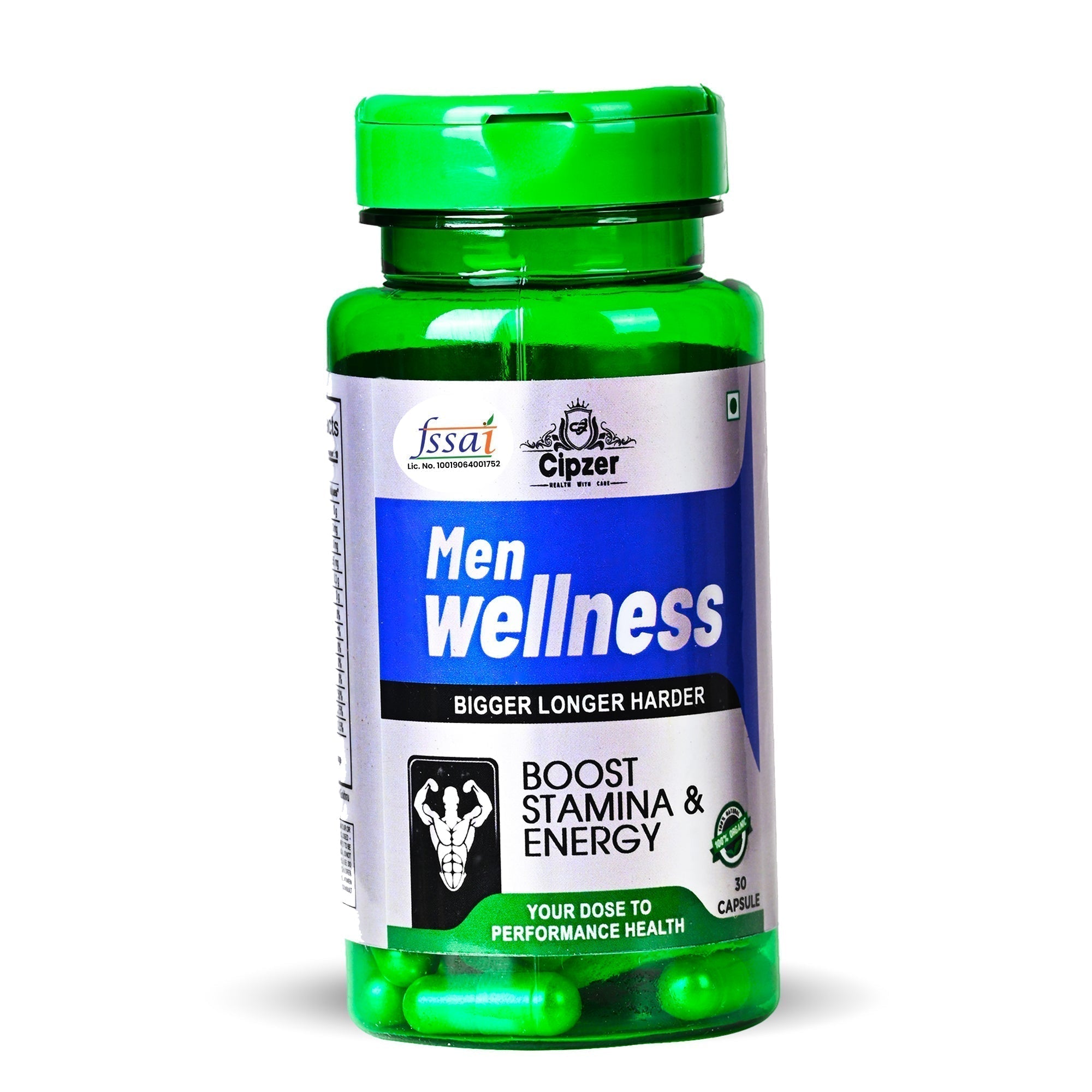 Cipzer Men Wellness Capsules - Peak Physical Vigor & Stamina (30 Capsules)