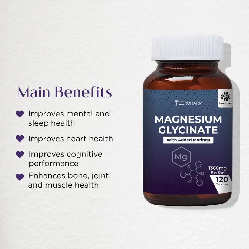 Zeroharm Magnesium Glycinate Capsules - 120 Capsules