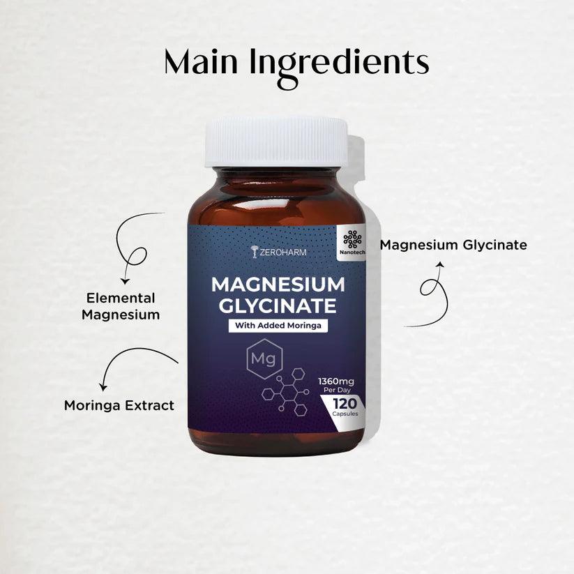 Zeroharm Magnesium Glycinate Capsules - 120 Capsules