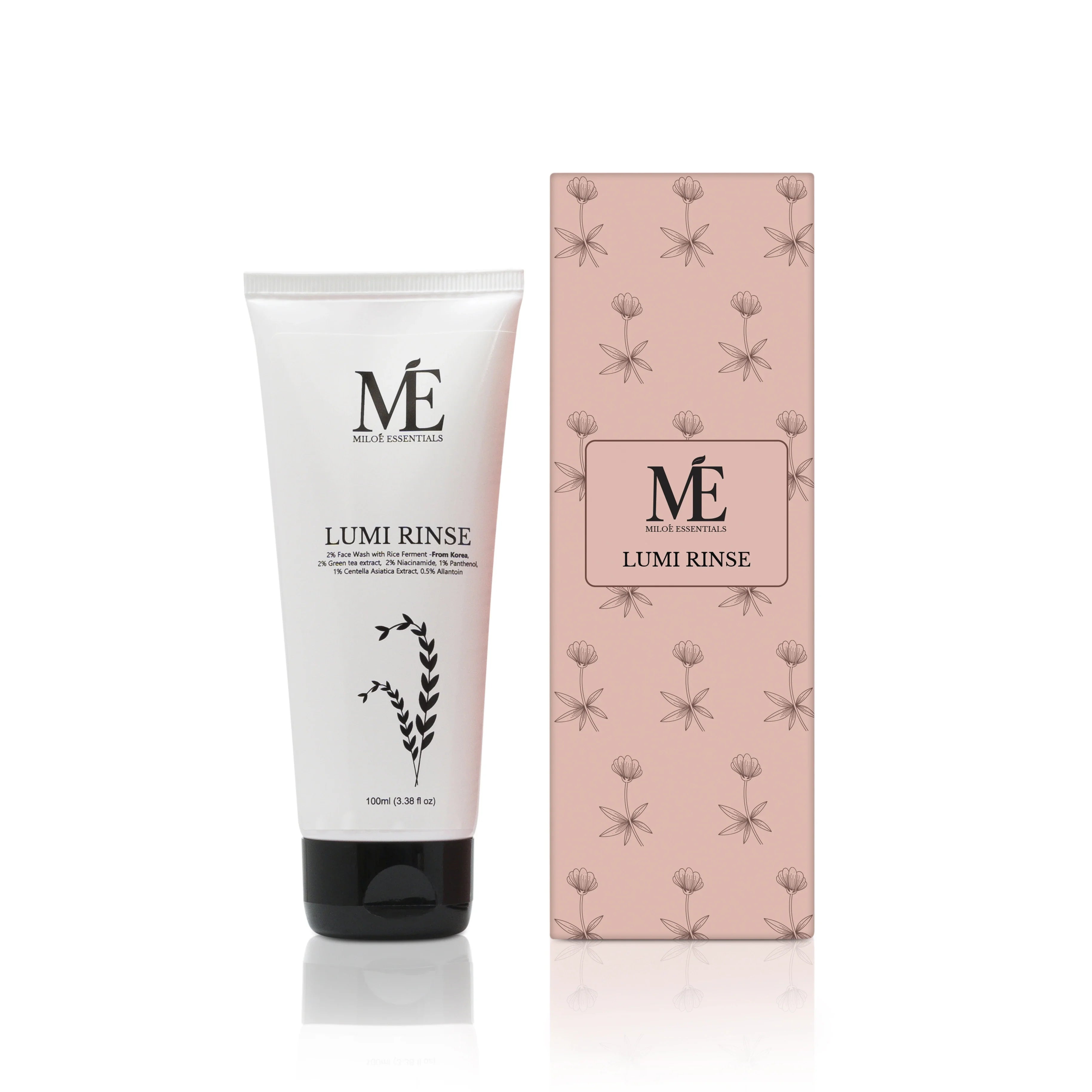 Miloe Mineral Lumi Rinse Face Wash – Soothing Cleanser with Rice Ferment & Centella Asiatica - 100ml