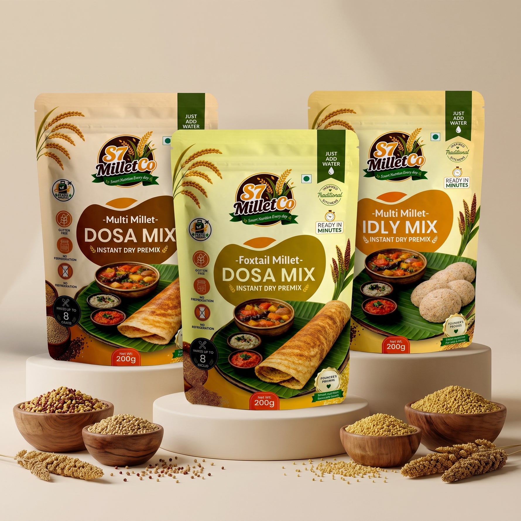 S7 Millet Breakfast Trio | Just Add Water | 600g