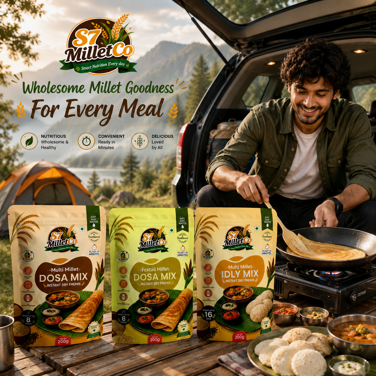 S7 Millet Breakfast Trio | Just Add Water | 600g
