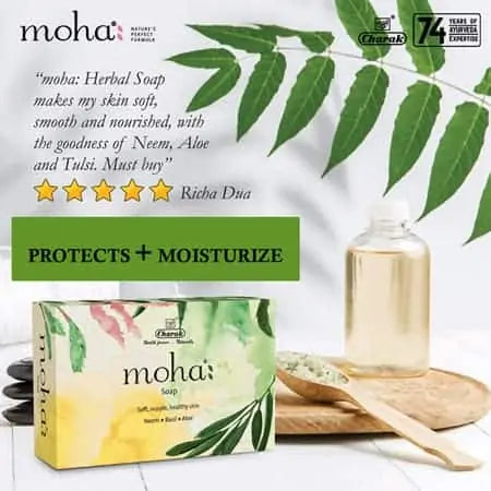 Moha Purifying Neem Basil & Aloe Soap Pack of 6 - Anti Acne Body Bars