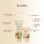 Moha Exfoliate & Glow Kit - Herbal Face Scrub & Face Wash Skincare Combo Set - 100ml