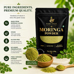 Rare Swan Moringa Leaf Powder 100g | Moringa Oleifera | Drumstick Leaf Powder | Natural Plant-Based Superfood | Fine & Easy to Mix | Resealable Pouch