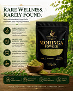 Rare Swan Moringa Leaf Powder 100g | Moringa Oleifera | Drumstick Leaf Powder | Natural Plant-Based Superfood | Fine & Easy to Mix | Resealable Pouch