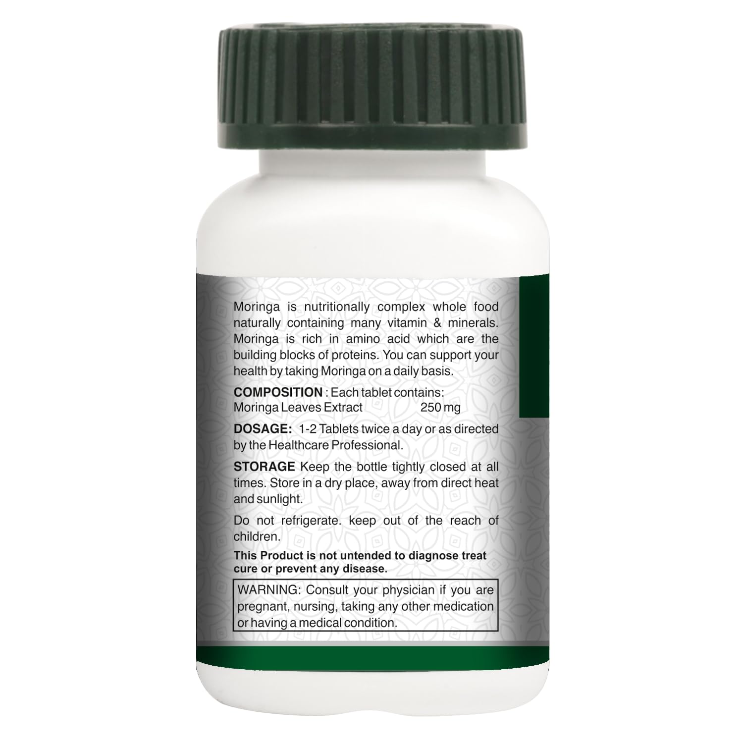 Vogue Wellness Moringa Tablets | Moringa Oleifera Leaf Extract | Ayurvedic Herbal Supplement with Natural Vitamins, Minerals & Antioxidants for Energy, Immunity & Daily Wellness | 60 Vegetarian Tablets