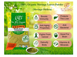Dr. JPG Organic Moringa Powder 228g | Moringa Leaf Powder | Healthy Supper Food | Drumstick Leaf Powder INDIA ORGANIC certified | 114g Pack Of 2