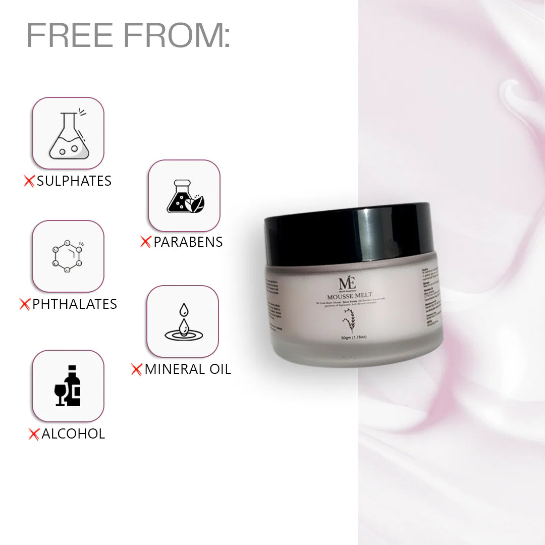 Miloe Mineral Mousse Melt Moisturizer | Lightweight Hydration & Skin Barrier Care - 50gm