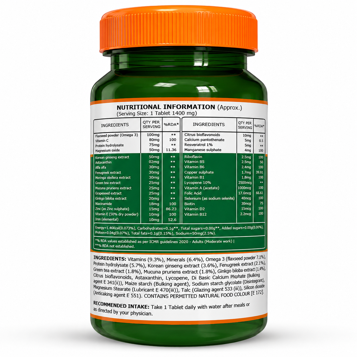 Pure Nutrition Multivitamin for Men Tablet | For Healthy Bones & Immunity - 60 Tablets