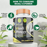 Divya Shree Musli X-Power Capsule Long Lasting Erection for Men, Increases Male Libido & Sex Stamina Men's Health 60 Capsule Jeevan Care Ayurveda