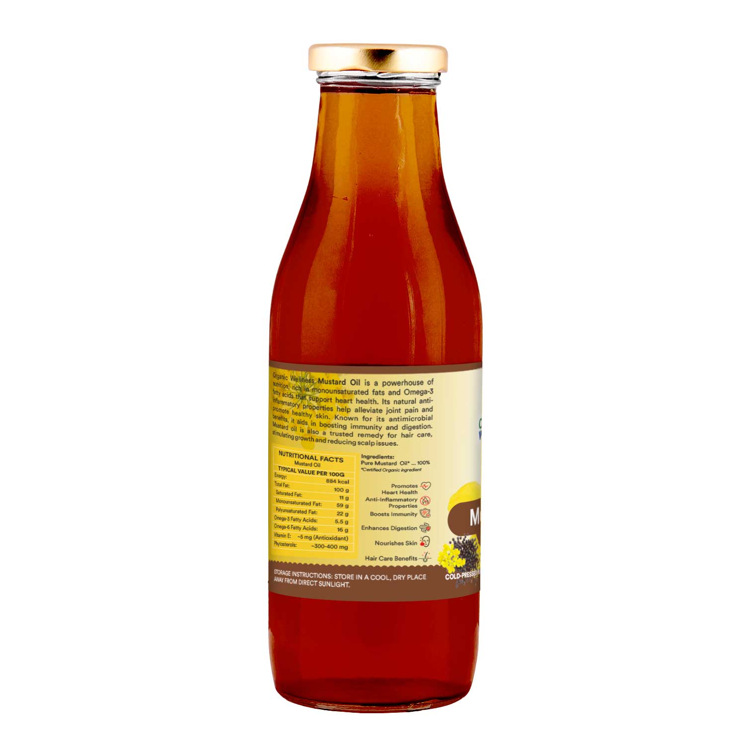 Organic Wellness Mustard Oil, 500 ml