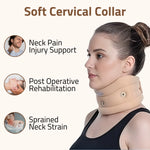 Novalife Eyelets Cervical Collar Neck Support for Pain Relief & Stability, Men & Women Neck Support (Beige)