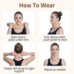 Novalife Eyelets Cervical Collar Neck Support for Pain Relief & Stability, Men & Women Neck Support (Beige)