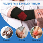 Novalife Premium Elbow Support Brace | Compression Sleeve for Tennis Elbow (Pack of 2) Elbow Support (Black, Red)
