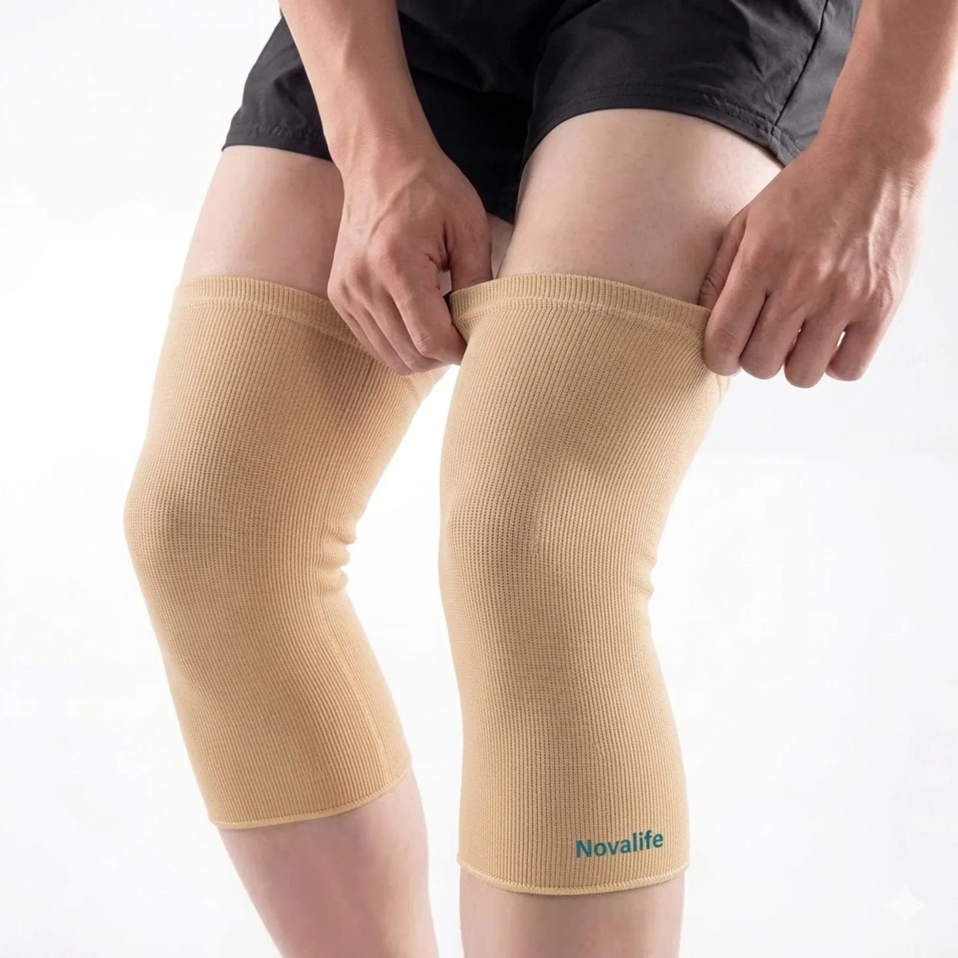Novalife Premium Knee Cap for Men & Women Knee Support for Pain Relief Knee Support (Beige)