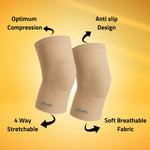 Novalife Premium Knee Cap for Men & Women Knee Support for Pain Relief Knee Support (Beige)