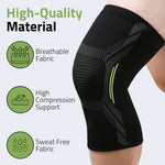 Novalife Sport Knee Cap for Pain Relief, Gym, Exercise, Running, Knee Support Men & Women Knee Support (Black, Green)
