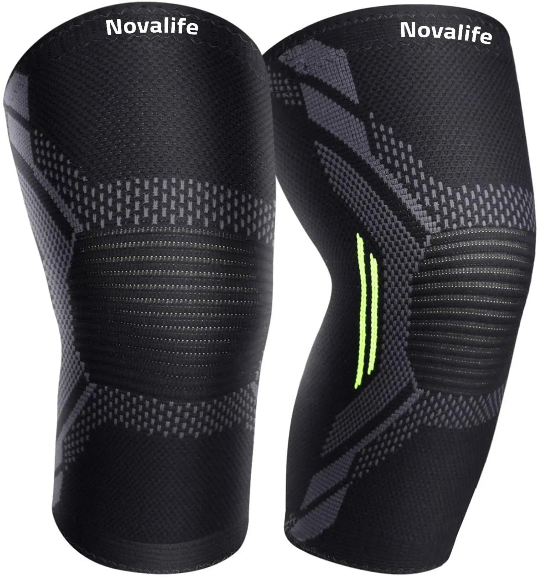 Novalife Sport Knee Cap for Pain Relief, Gym, Exercise, Running, Knee Support Men & Women Knee Support (Black, Green)