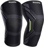 Novalife Sport Knee Cap for Pain Relief, Gym, Exercise, Running, Knee Support Men & Women Knee Support (Black, Green)